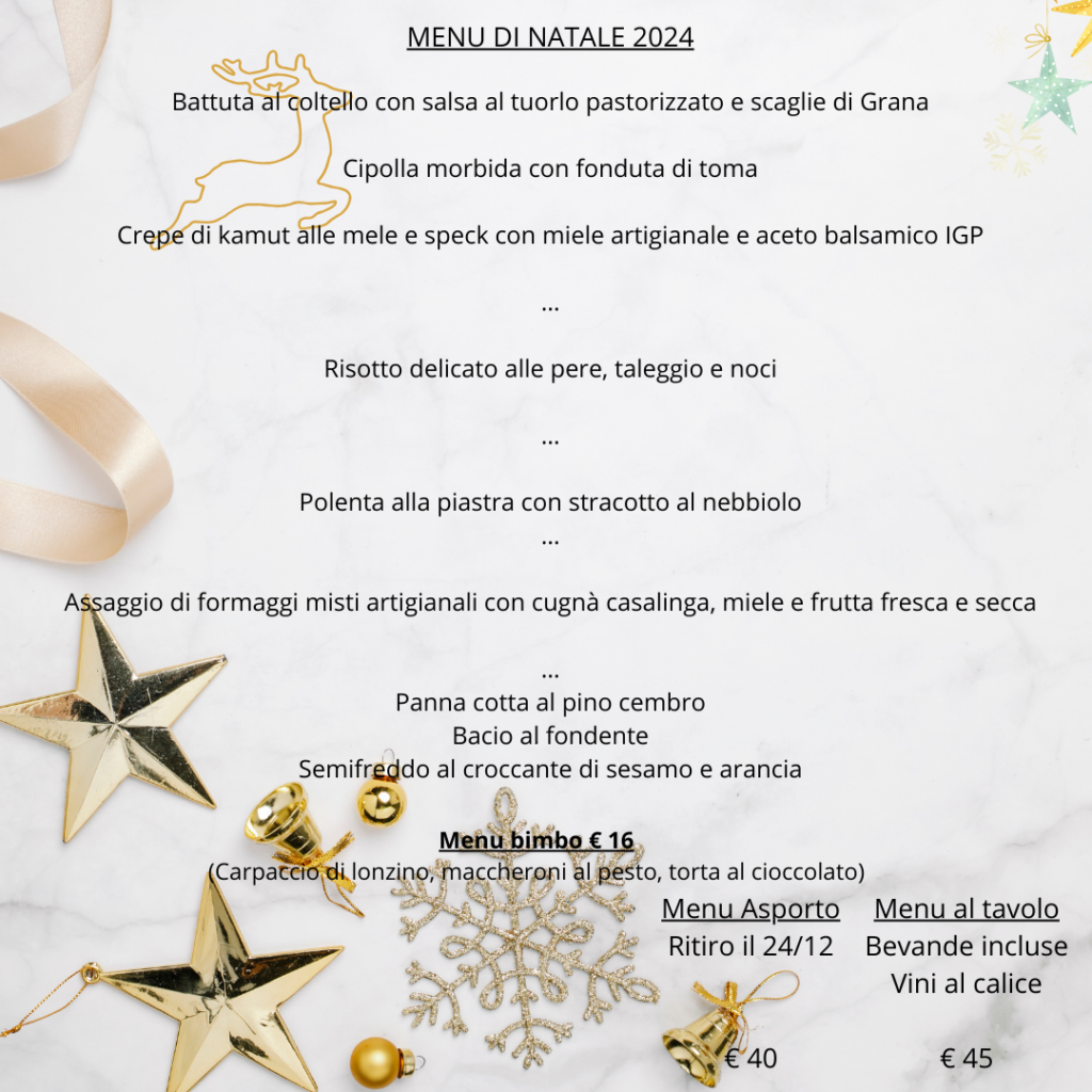 Menu Natale Zarù